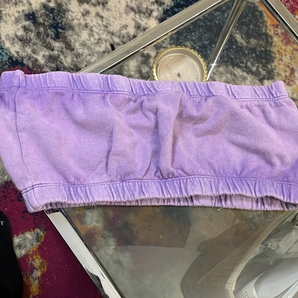 BERSHKA BANDEAU TOP WITH EMBROIDERY - Picture 4 of 5